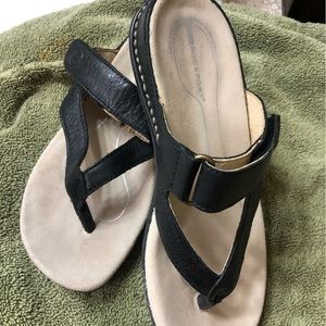 Rockport Womens Sandals, soft black leather
